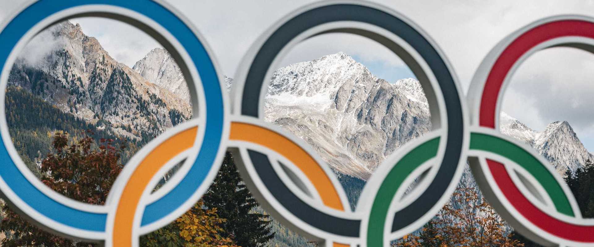 The Olympic rings created in Antholz for the Milan-Cortina 2026 Winter Olympics
