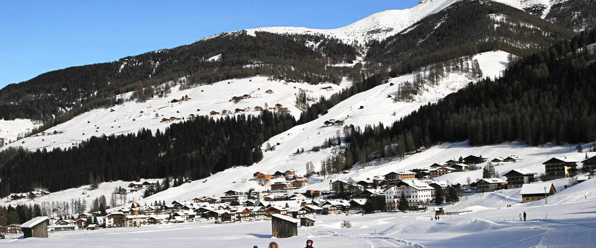 Sexten Children tobogganing in Sexten/Moos