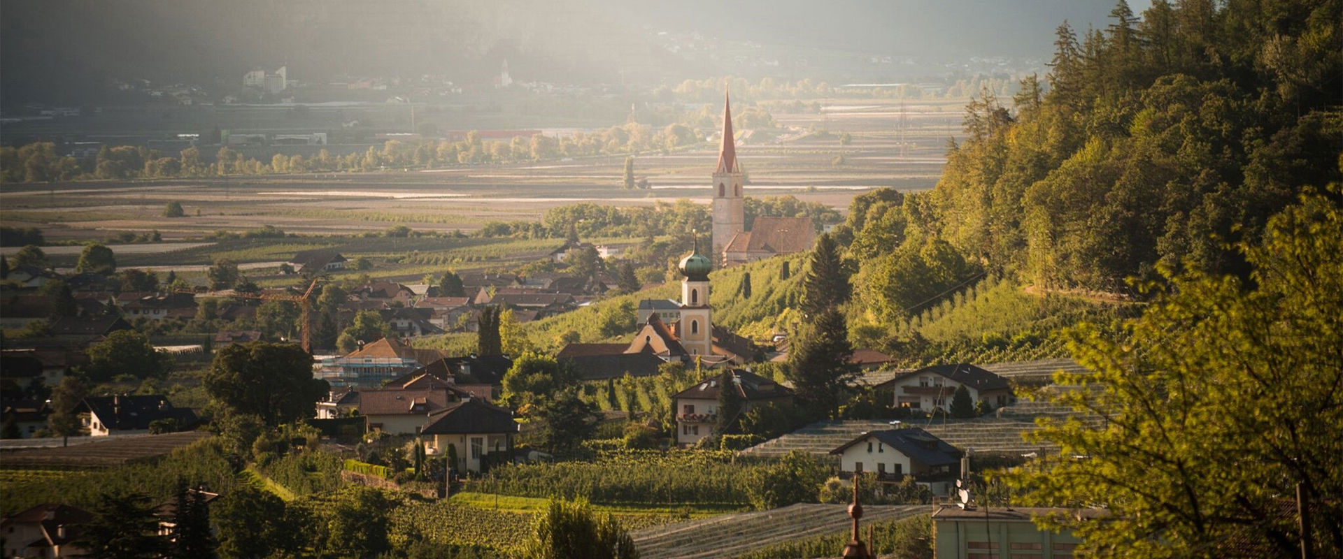 Lana View of Lana with parish church and vineyards