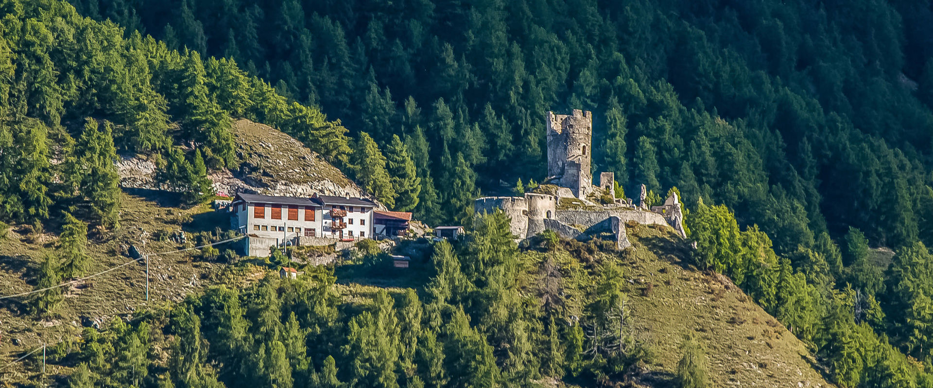 Rotund & Reichenberg Castle View of the castle ruins in the midst of dense forests.