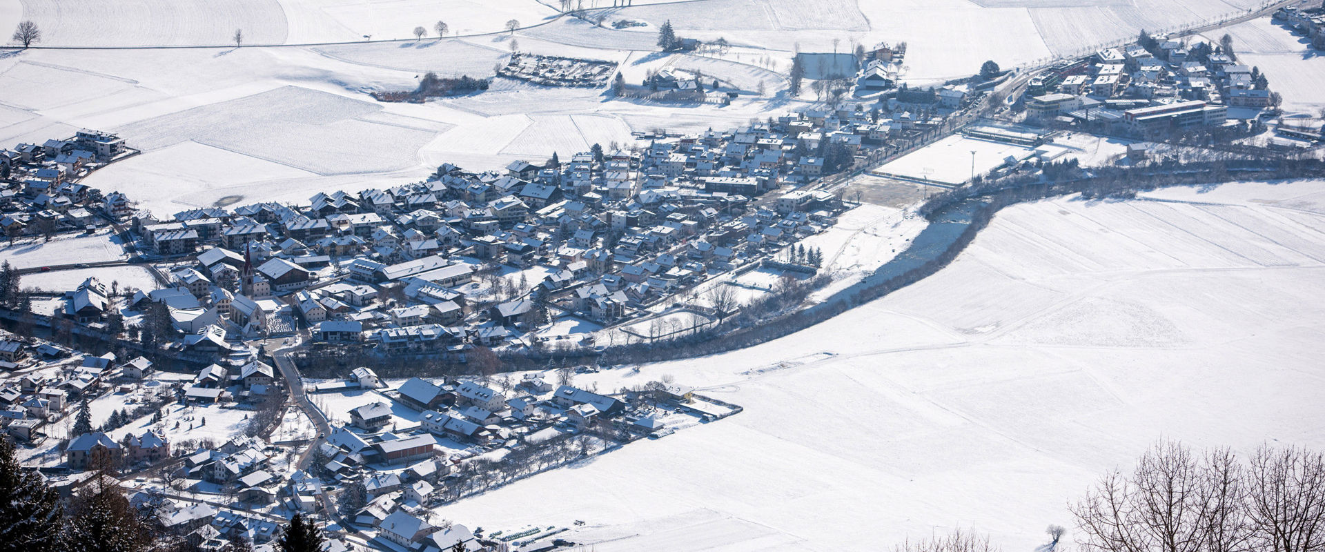St. Georgen View of St. Georgen near Bruneck in winter