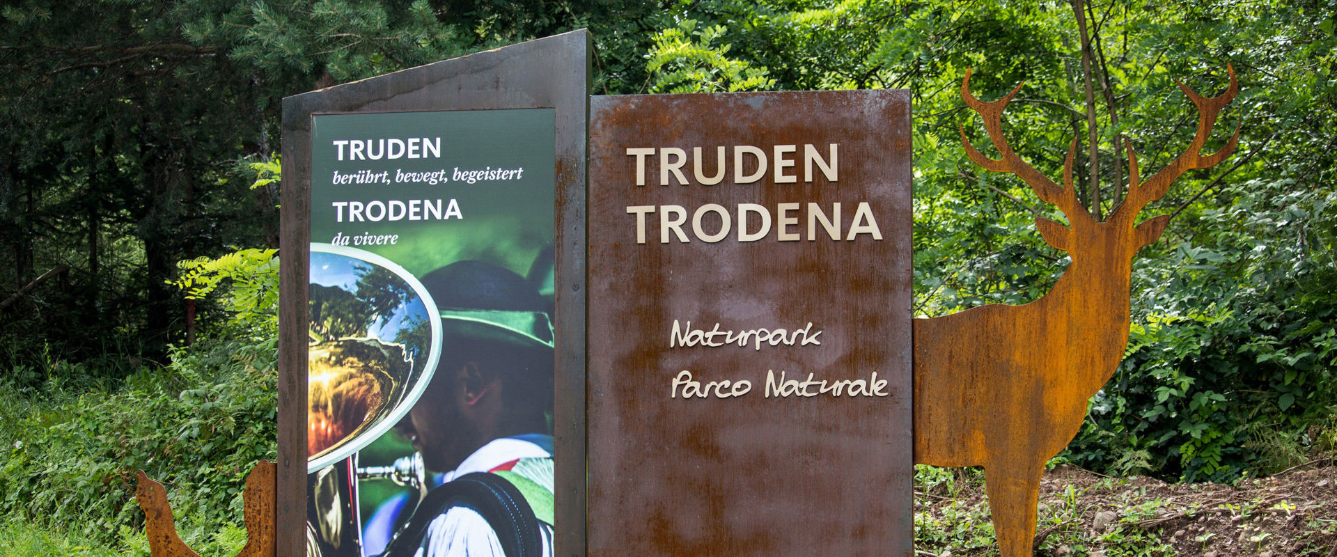 Trudner Horn Nature Park Metal sign of the Trudner Horn Nature Park.
