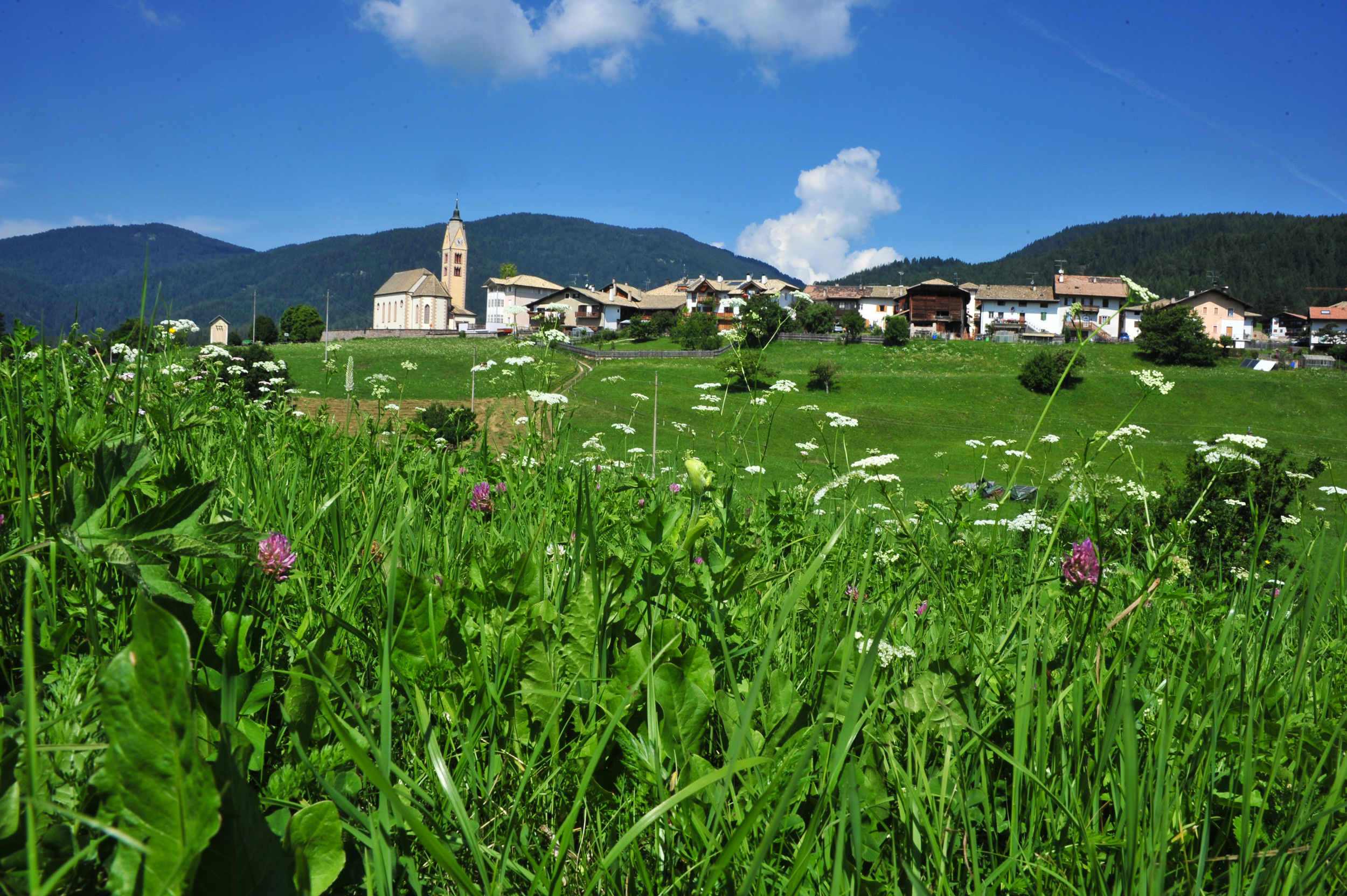 The village of Altrei picturesquely nestled in the natural landscape