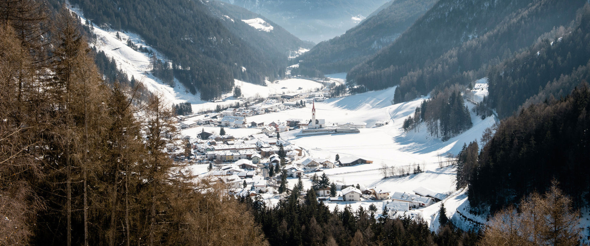 Luttach in the Ahrntal Valley The small village Luttach in the Ahrntal Valley covered with snow