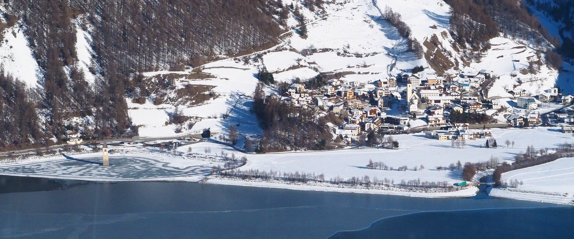 Frozen Lake Reschen Frozen Lake Reschen