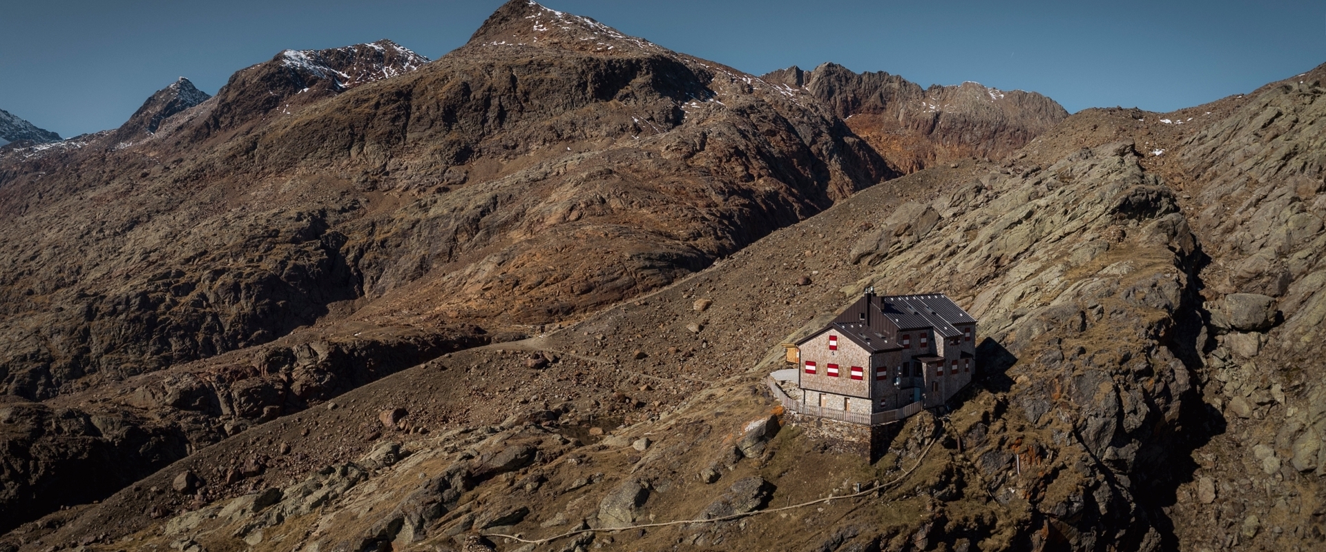 View of the rear Ridnaun Valley with mountain hut